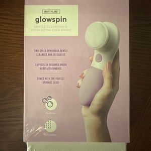 Glowspin cleansing and exfoliating facial brush